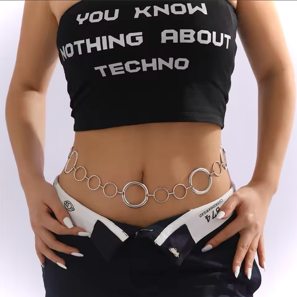 O Ring Link Metal Chain Belt!